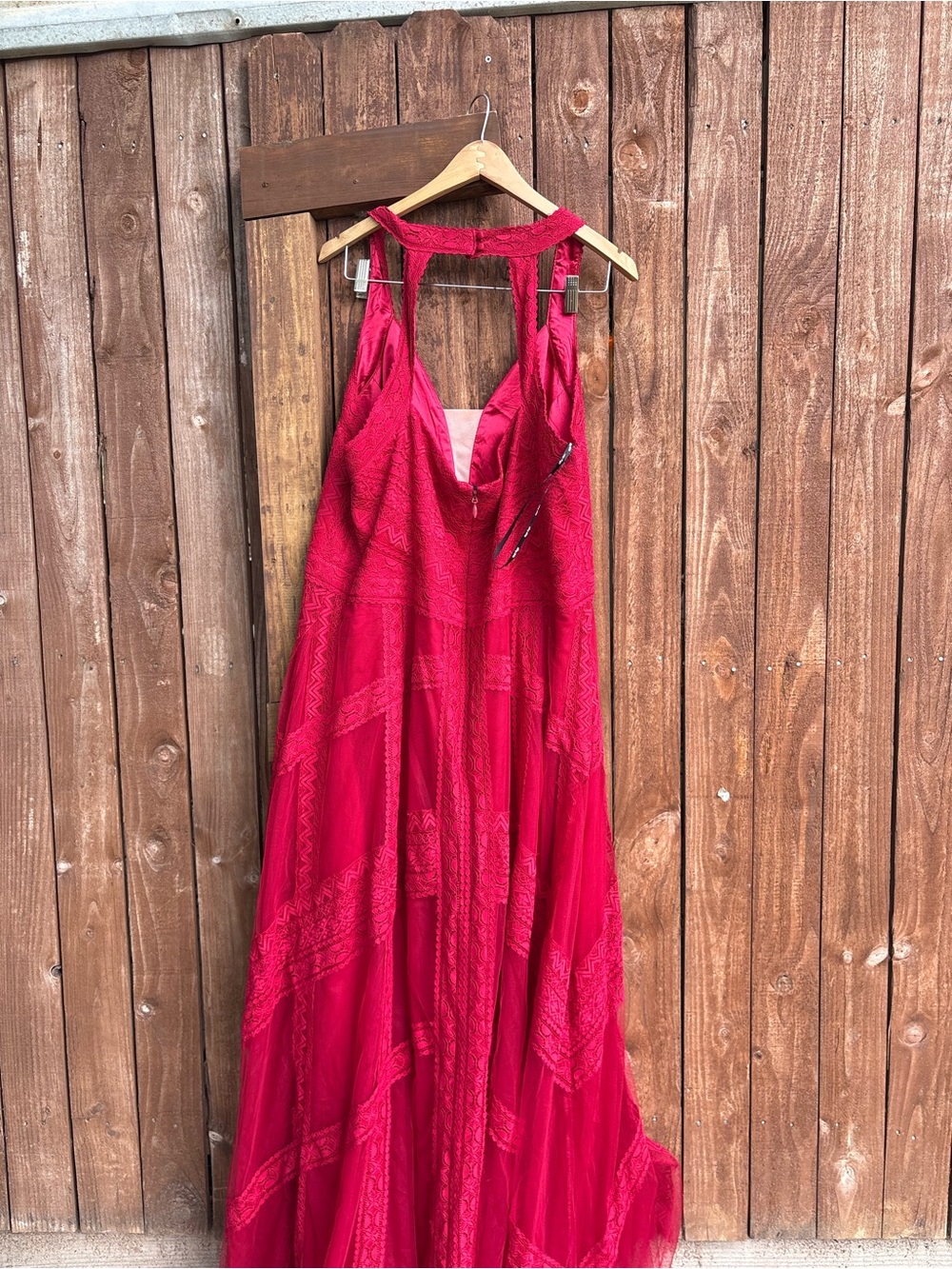 NWT City Chic Amour Red Boho Divine Whimsy Lace Maxi Dress - Picture 7 of 7
